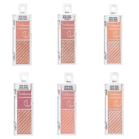 Lot of 6 ELF Bite Size Face Duo Highlighter Bronzer Blush Face Powder Palettes - Picture 1 of 4